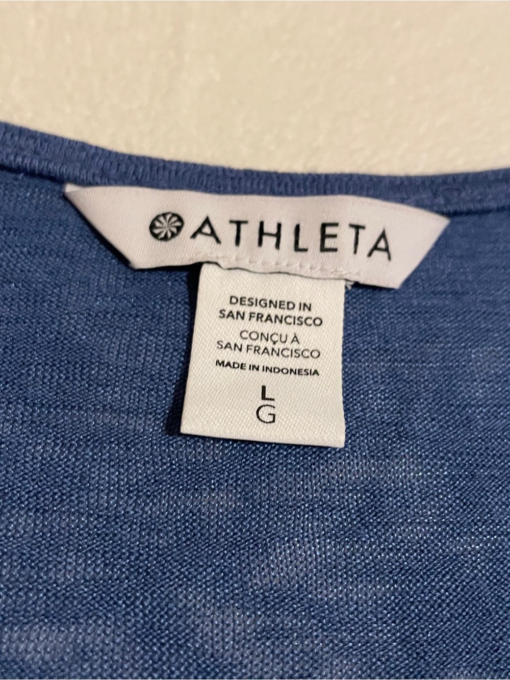 Athleta Blue Scoop Neck Tank Top